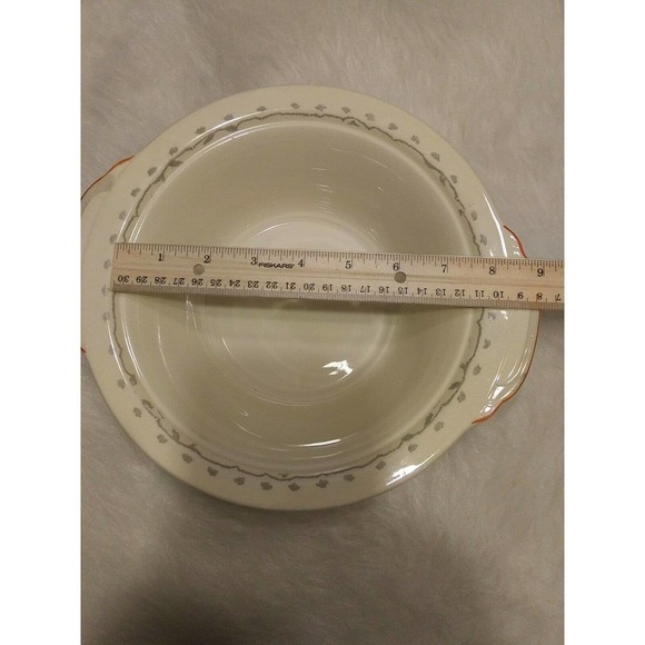 Vintage Wood Ivory Home Vegetable Serving Bowl Dish With Lid England - Picture 10 of 10